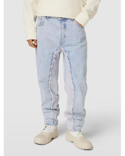 PEGADOR Baggy Jeans Met Contrastinzet, Model 'cronin' - Blauw