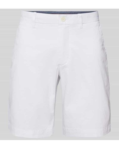Tommy Hilfiger Bermudas in unifarbenem Design Modell 'BROOKLYN' - Weiß