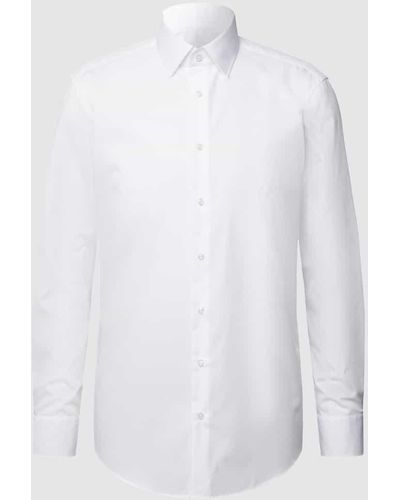 Christian Berg Men Regular Fit Business-Hemd aus Popeline - Weiß