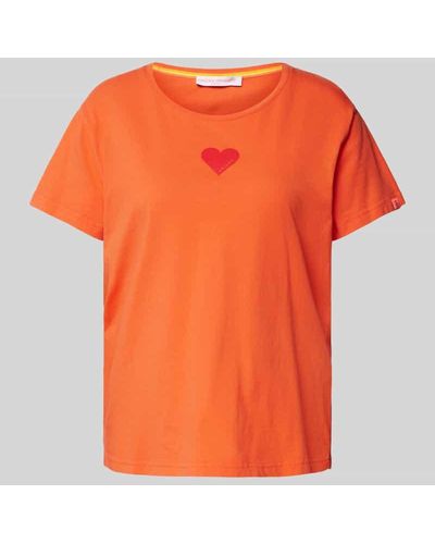 Frieda & Freddies T-Shirt mit Motiv-Print - Orange