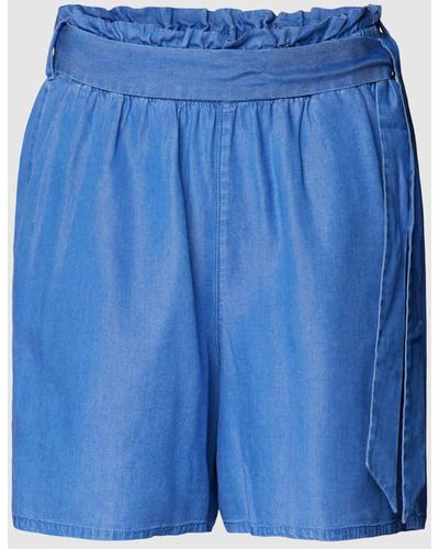Tom Tailor Shorts mit Stoffgürtel - Blau