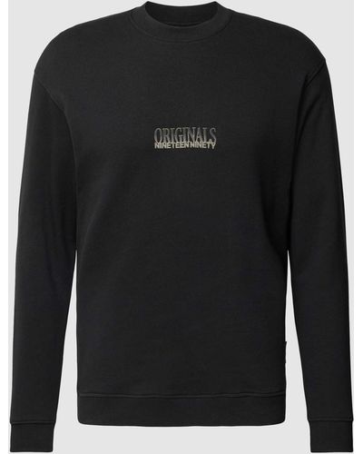 Jack & Jones Sweatshirt mit Rundhalsausschnitt Modell 'SHADOW' - Schwarz