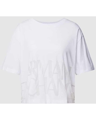 Armani Exchange T-Shirt mit Label-Print - Weiß