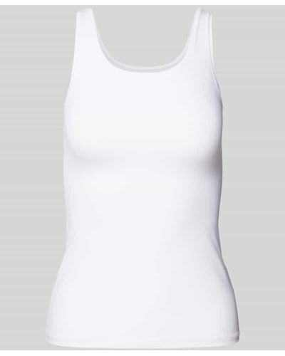 Schiesser Unterhemd im unifarbenen Design Modell 'Unique' - Weiß