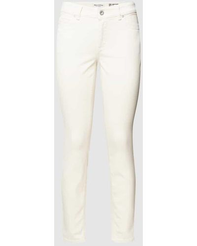 Marc O' Polo Slim Fit Jeans im 5-Pocket-Design Modell 'Alby Slim' - Weiß
