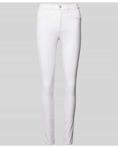 ONLY Skinny Fit Jeans im 5-Pocket-Design Modell 'ROYAL' - Weiß