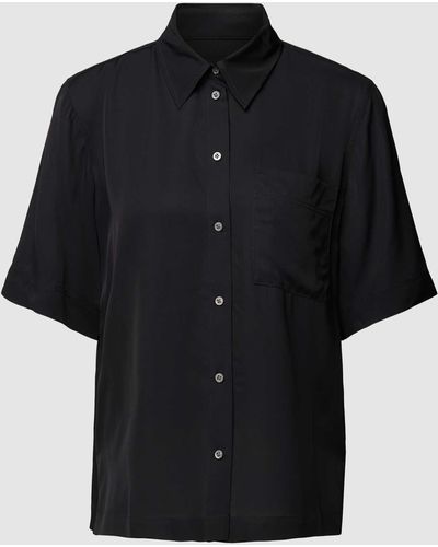 Marc O' Polo Overhemdblouse Met Halflange Mouwen - Zwart