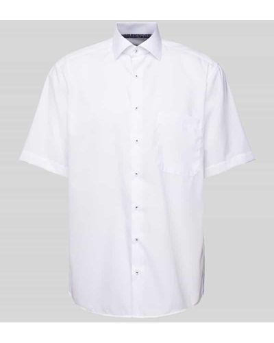 Eterna Comfort Fit Business-Hemd mit 1/2-Arm - Weiß