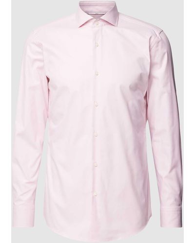BOSS Slim Fit Business-Hemd mit Kentkragen Modell 'Hank' - Pink