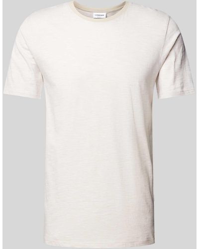 Lindbergh T-Shirt mit Strukturmuster - Weiß