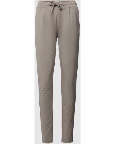 Ichi Sweatpants mit Tunnelzug Modell 'KATE' - Grau