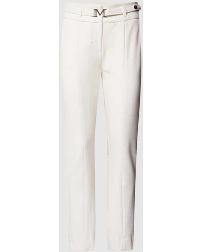 MARCIANO BY GUESS High Rise Stoffhose mit Strukturmuster Modell 'AURORA PANT' - Weiß