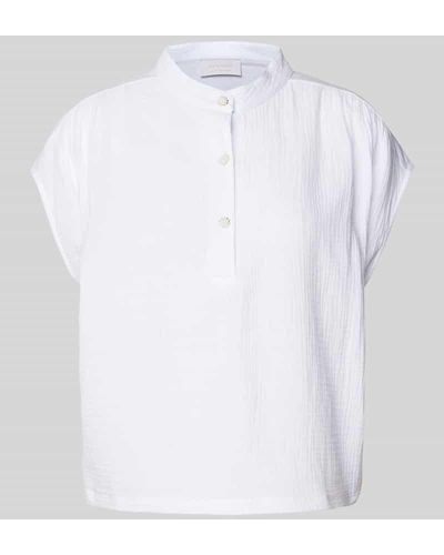 Rich & Royal T-Shirt mit Strukturmuster - Weiß