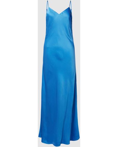 SELECTED Maxi-jurk Met Spaghettibandjes - Blauw