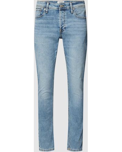 Jack & Jones Regular Fit Jeans im 5-Pocket-Design Modell 'GLENN' - Blau