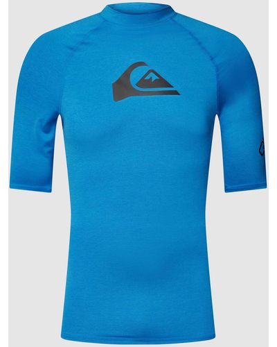 Quiksilver T-shirt Met Logodetail - Blauw