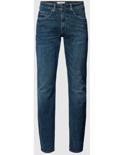 Brax Slim Fit Jeans mit Kontrastnähten Modell 'CHRIS' - Blau