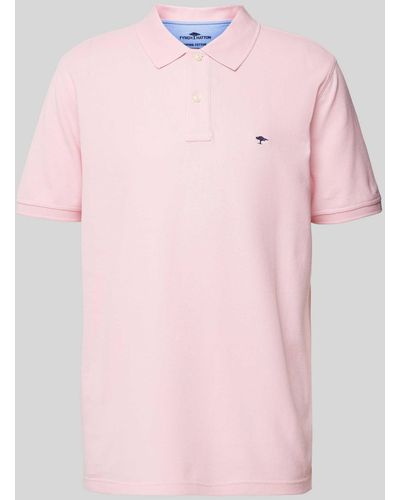 Fynch-Hatton Poloshirt Met Logostitching - Roze