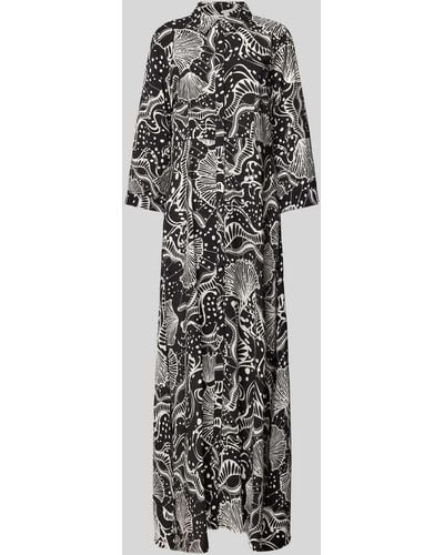 Object Maxi-jurk Met All-over Print - Zwart
