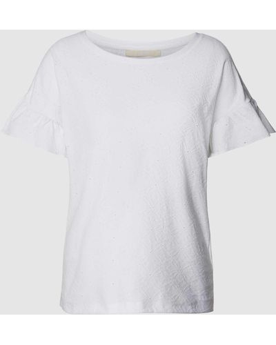 Edc By Esprit T-shirt Met Structuurmotief - Wit