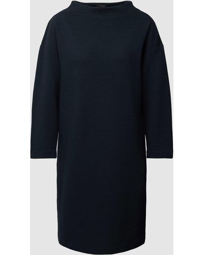 Opus Knielanges Kleid mit U-Boot-Ausschnitt Modell 'Wasene' - Blau