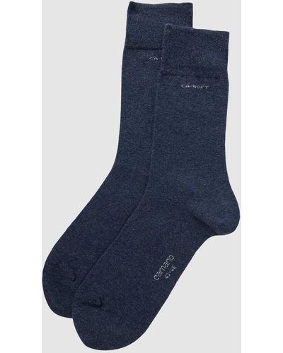 Camano Socken in melierter Optik im 2er-Pack - Blau