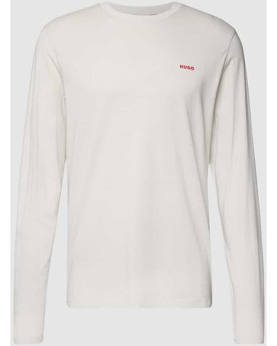 HUGO Sweatshirt mit Label-Detail Modell 'Derol' - Natur