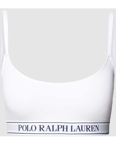 Polo Ralph Lauren Bralette mit elastischem Logo-Bund - Weiß