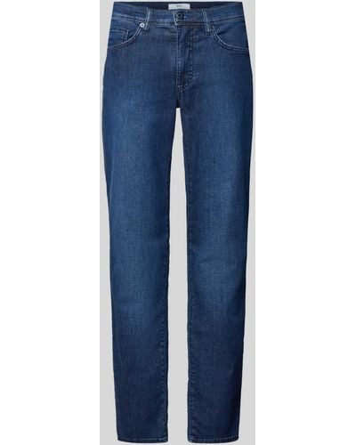 Brax Straight Fit Jeans mit Label-Patch Modell 'CADIZ' - Blau