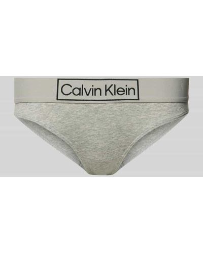 Calvin Klein Slip mit elastischem Logo-Bund - Grau