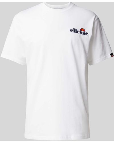 Ellesse T-Shirt mit Label-Stitching Modell 'VOODOO' - Weiß