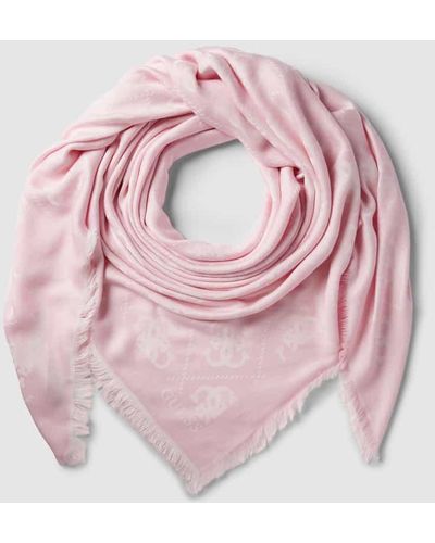 Guess Schal mit Logo- und Label-Stitching Modell 'ELIETTE' - Pink