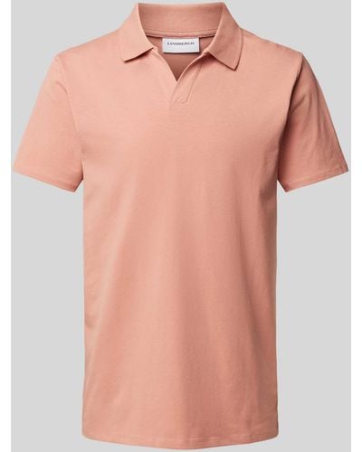 Lindbergh Slim Fit Poloshirt mit Umlegekragen - Pink