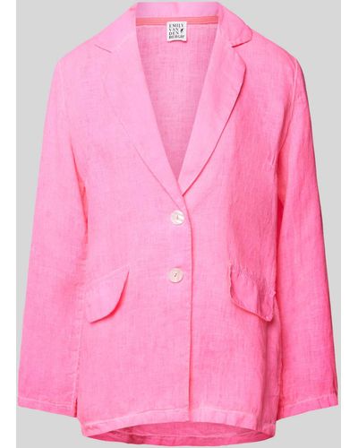 Emily Van Den Bergh Leinenblazer mit Pattentaschen - Pink