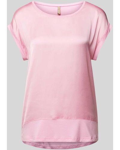Soya Concept T-shirt Met Ronde Hals - Roze
