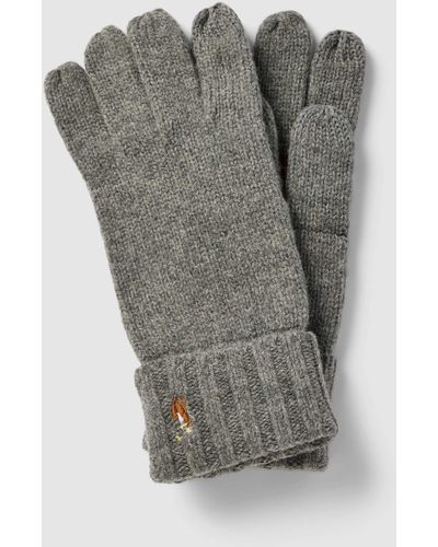 Polo Ralph Lauren Wollhandschuhe in melierter Optik - Grau