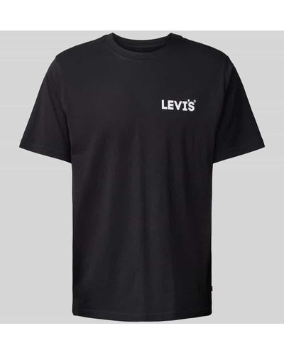 Levi's T-Shirt mit Label-Print - Schwarz