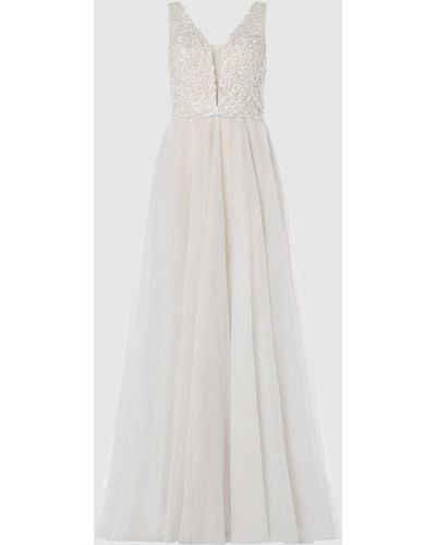 Luxuar Brautkleid mit Zierbesatz - Weiß
