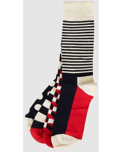 Happy Socks Socken mit Stretch-Anteil im 4er-Pack - Rot