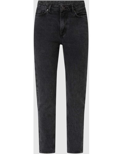 American Vintage Slim Fit High Waist Jeans Van Katoen - Zwart