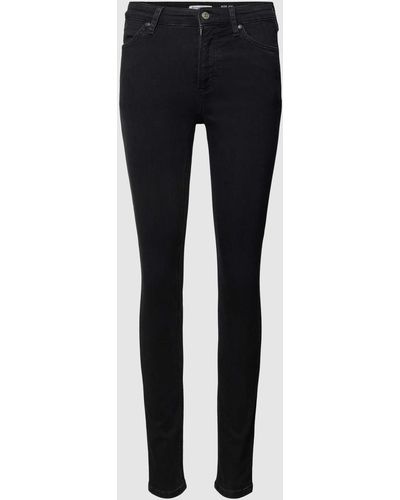 Marc O' Polo Skinny Fit Jeans Met Labeldetail - Zwart