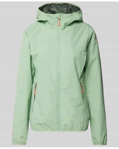 Icepeak Jacke mit Reißverschlusstaschen Modell 'BRITTON' - Grün