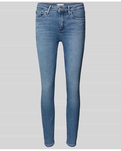 Tommy Hilfiger Skinny Fit Jeans mit Label-Detail - Blau