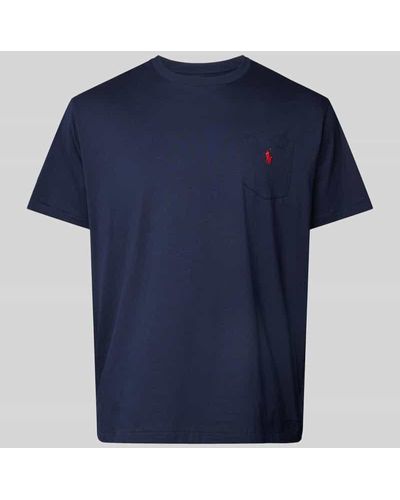 Ralph Lauren PLUS SIZE T-Shirt mit Brusttasche - Blau