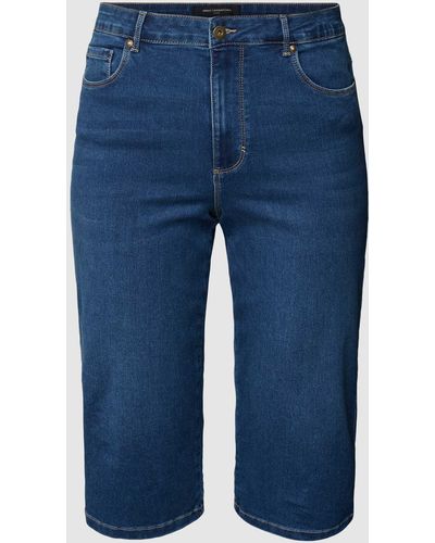 Only Carmakoma Plus Size Capri-jeans Met 5-pocketmodel - Blauw