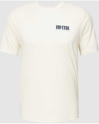 Rip Curl T-shirt Met Labelprint - Naturel