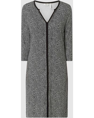 S.oliver Kleid mit Allover-Muster - Grau