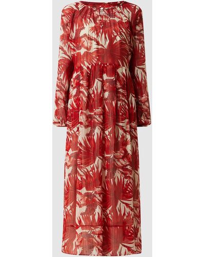 Lolly's Laundry Maxi-jurk Met All-over Motief, Model 'luciana' - Rood
