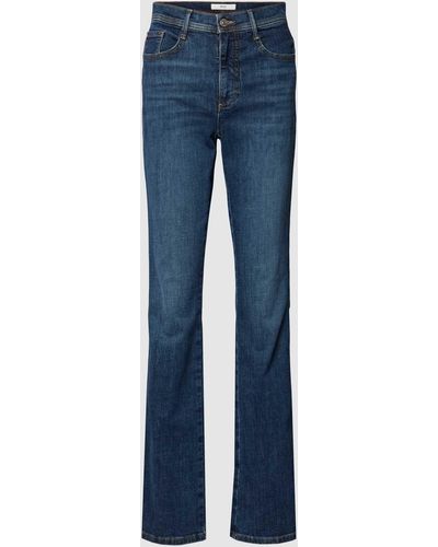 Brax Flared Jeans mit 5-Pocket-Design Modell 'MARY' - Blau