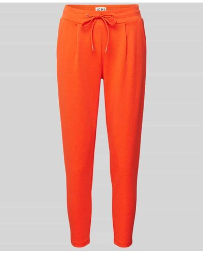 Ichi Slim Fit Sweatpants mit Tunnelzug Modell 'KATE' - Rot